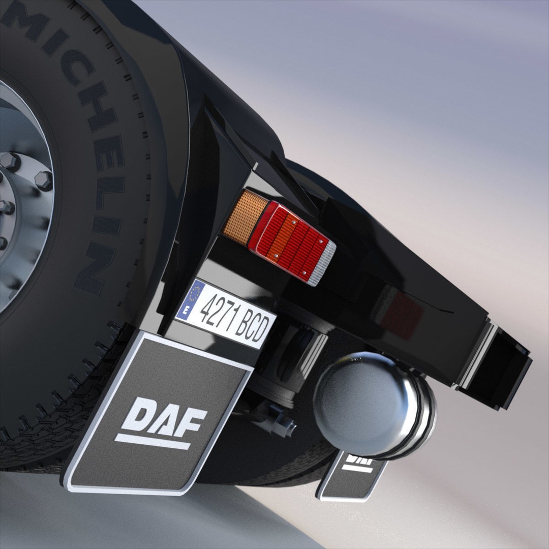 DAF CF85 Super Cab 3D Model – High Poly Truck Asset, FBX - View 8
