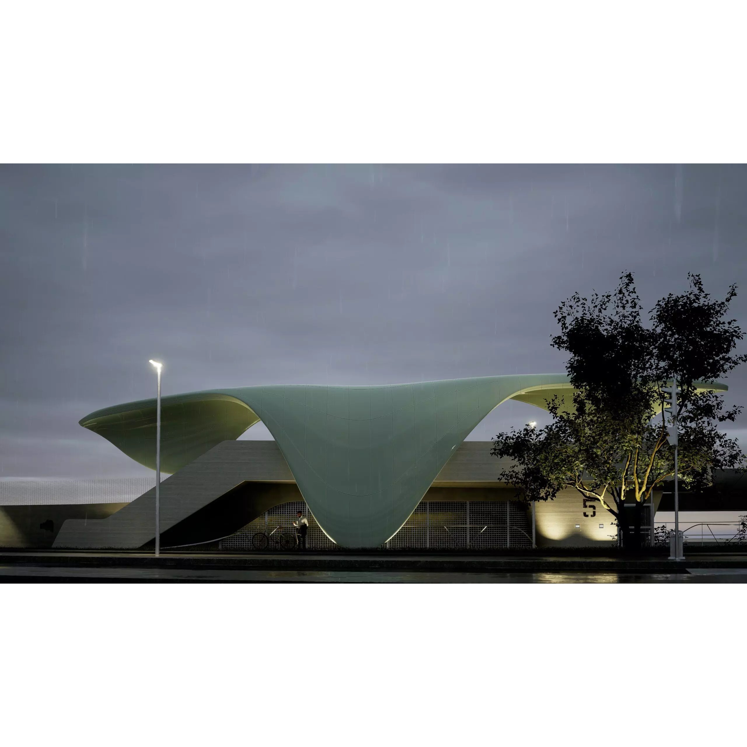 Nordpark Station - Detailed Architectural 3D Model - View 17