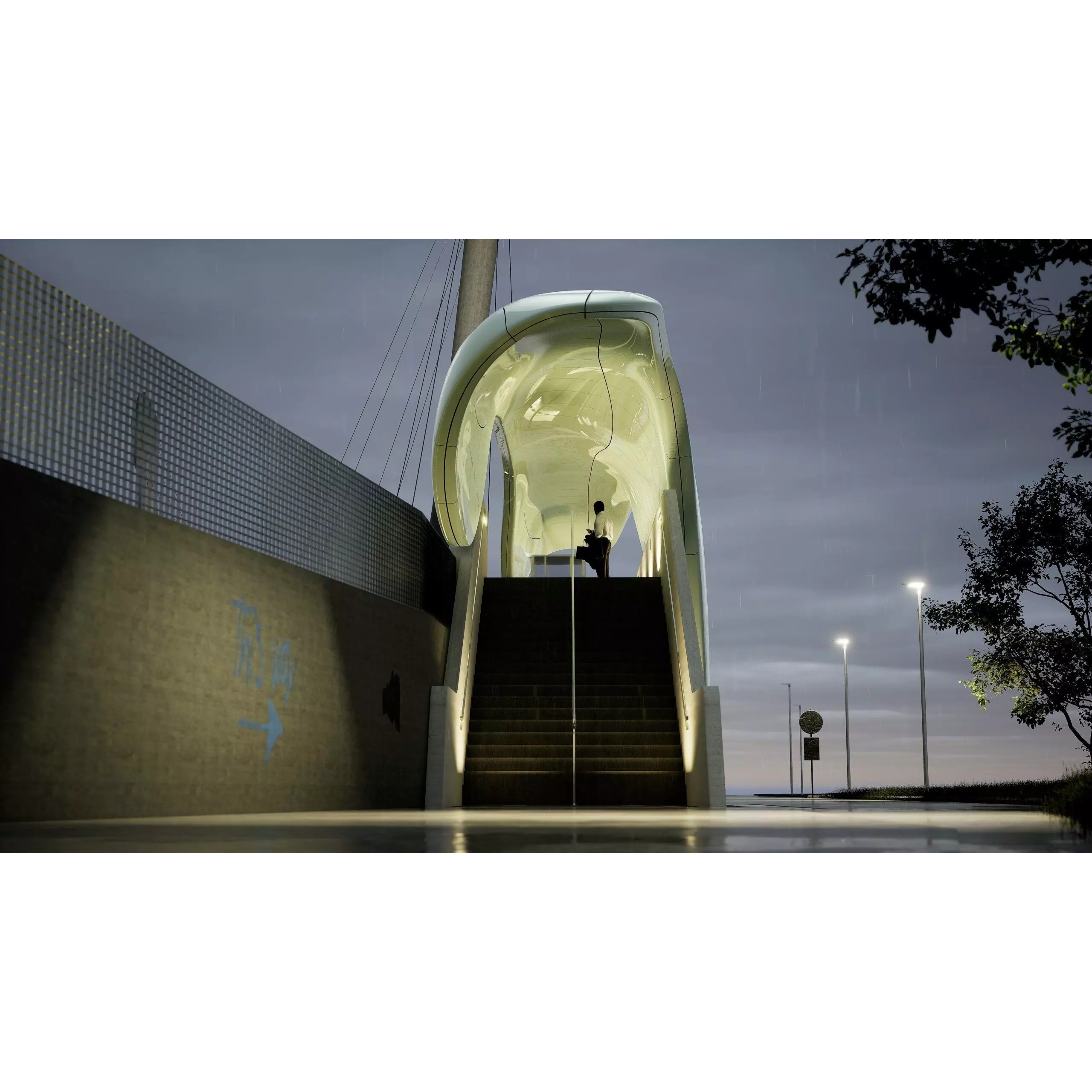 Nordpark Station - Detailed Architectural 3D Model - View 19