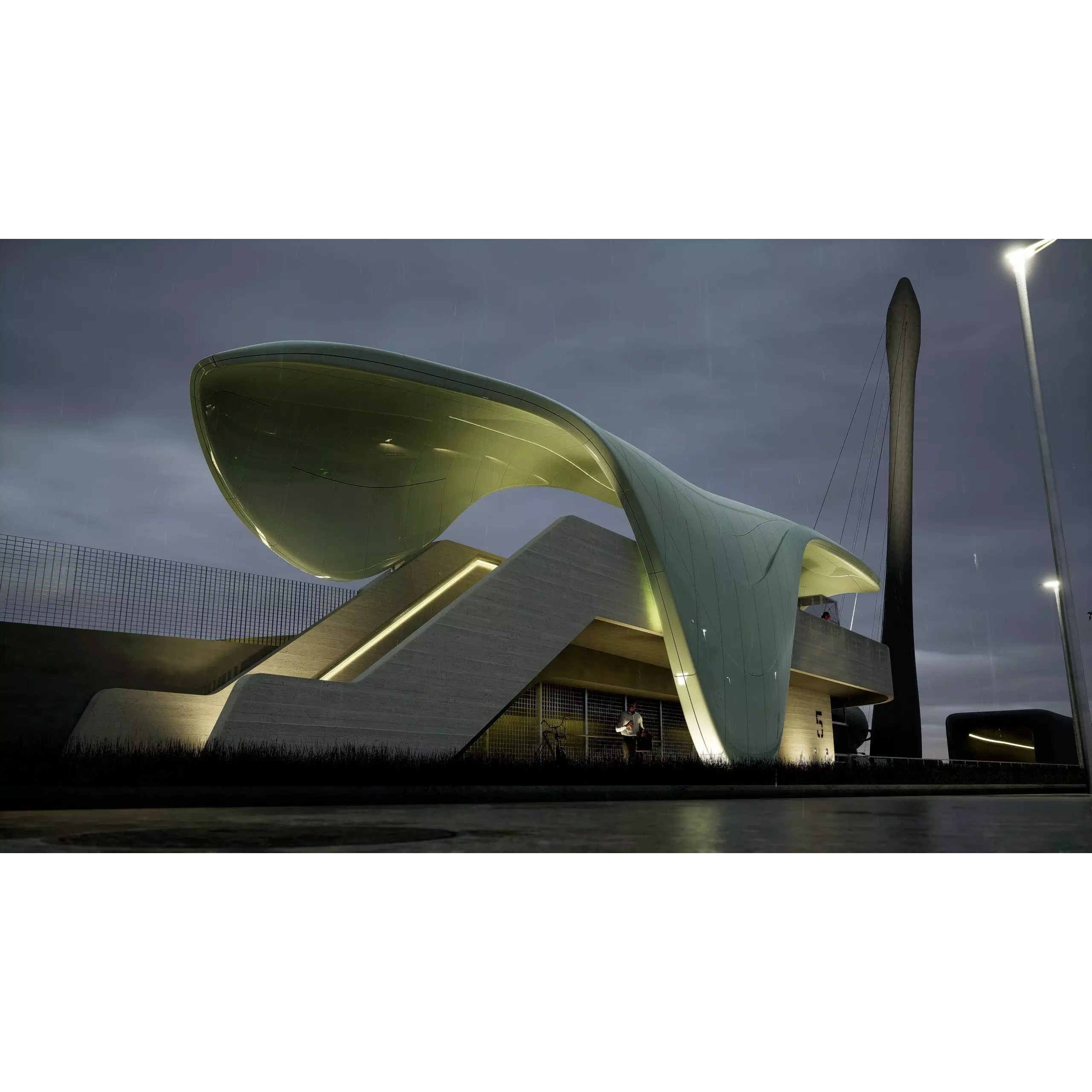 Nordpark Station - Detailed Architectural 3D Model - View 22