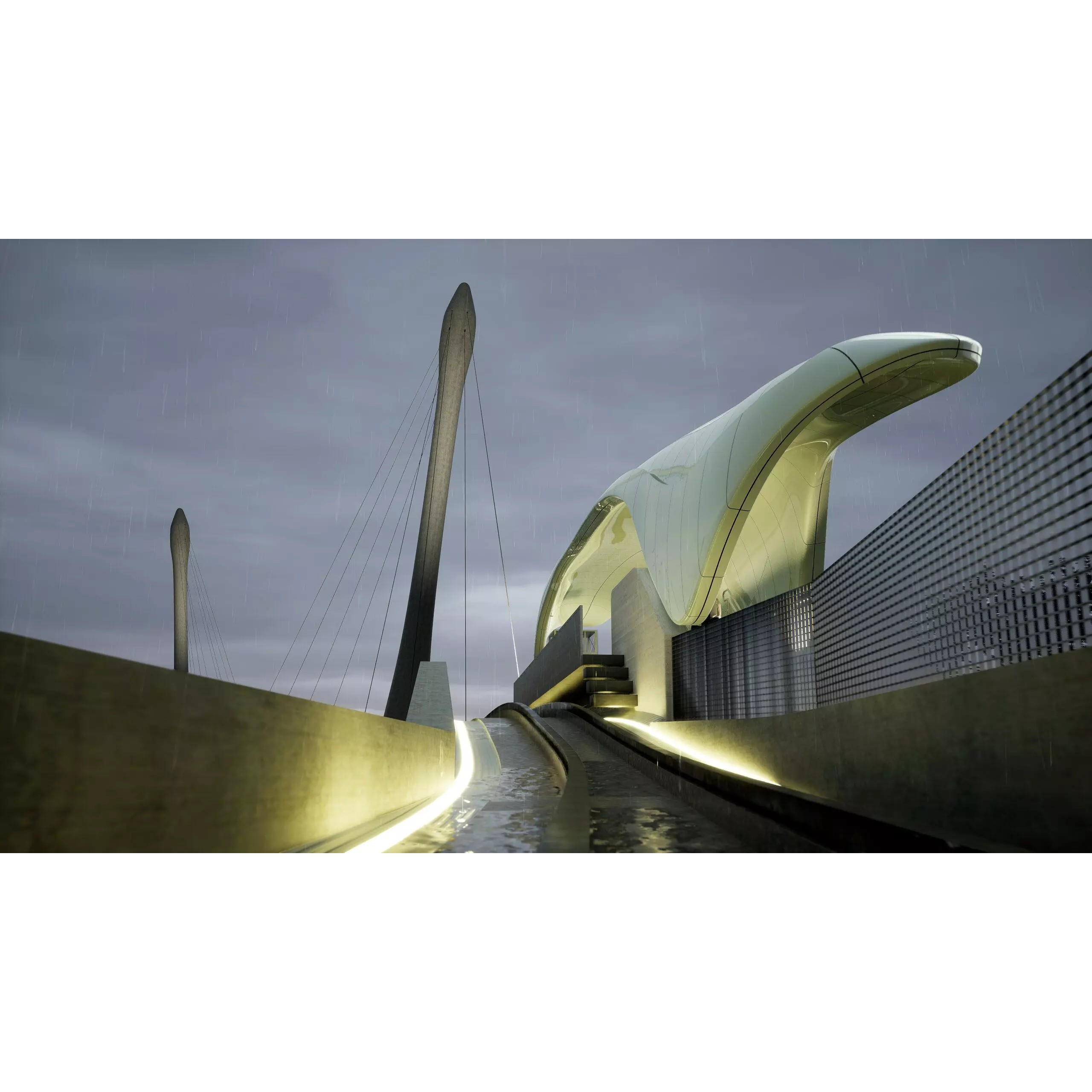 Nordpark Station - Detailed Architectural 3D Model - View 26