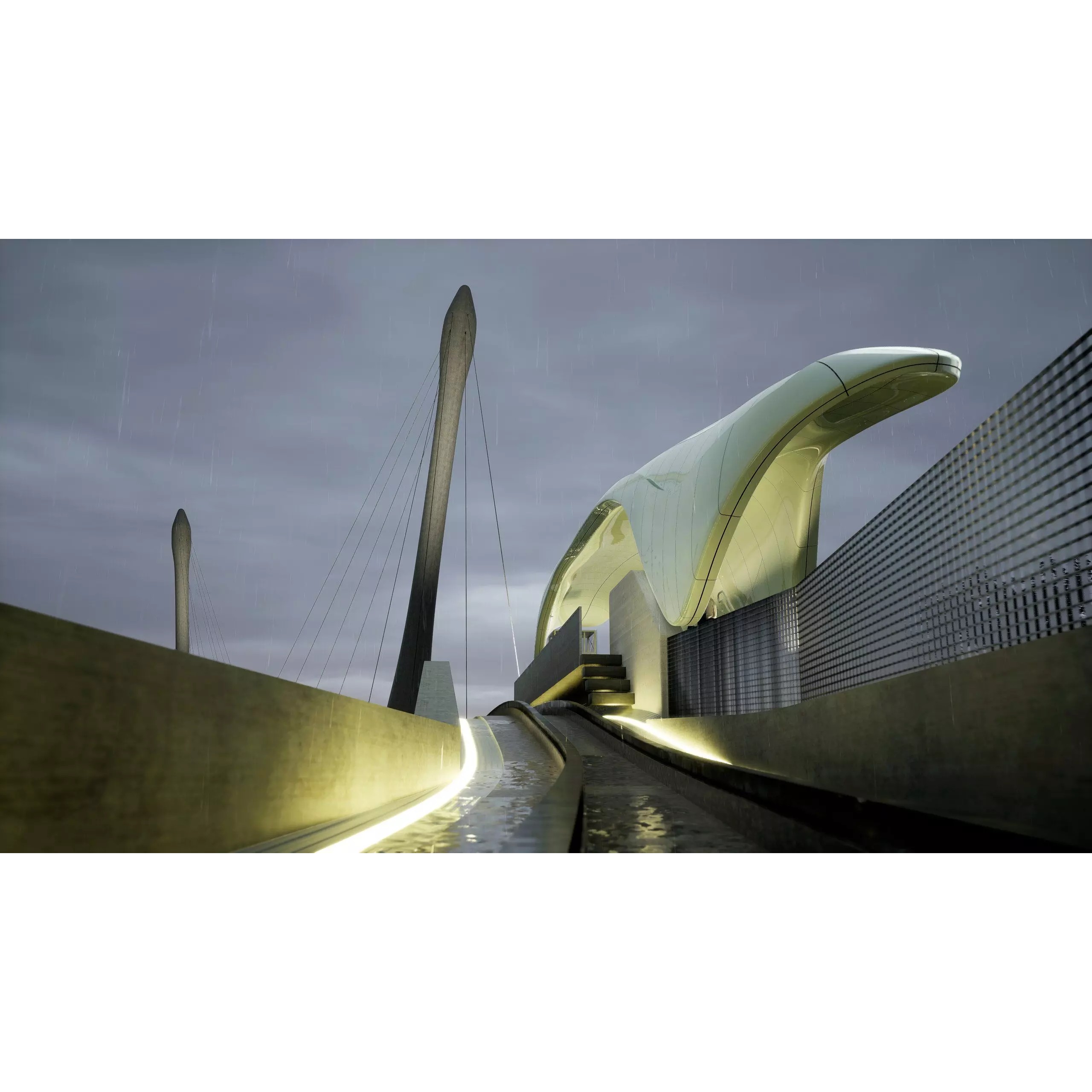 Nordpark Station - Detailed Architectural 3D Model - View 32