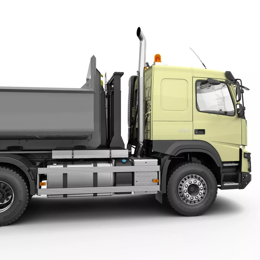 Volvo FMX 2014 3D Model – High Poly Truck with Multilift System, FBX/OBJ - View 17
