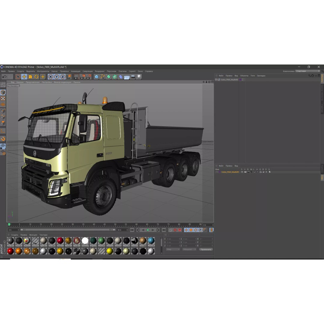 Volvo FMX 2014 3D Model – High Poly Truck with Multilift System, FBX/OBJ - View 34