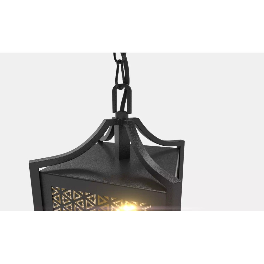 Contemporary Ceiling Pendant 3D Model – Modern Geometric Lamp, FBX, OBJ - View 12