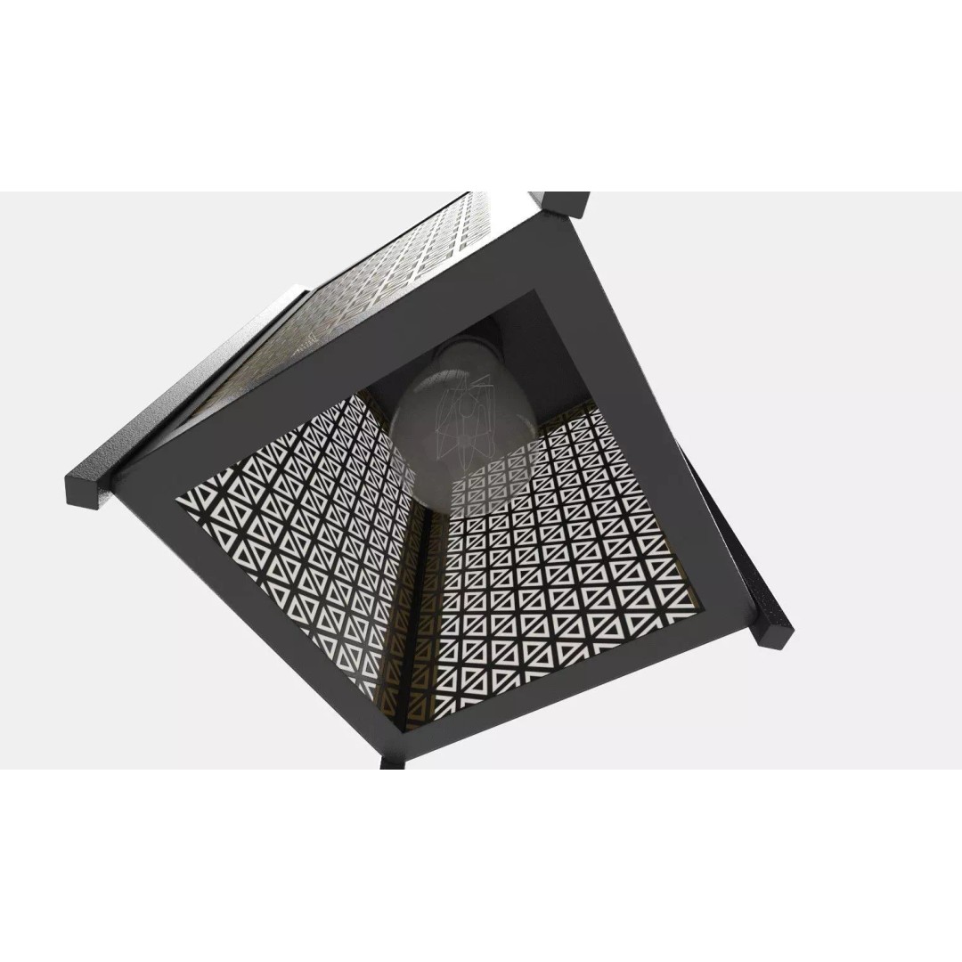 Contemporary Ceiling Pendant 3D Model – Modern Geometric Lamp, FBX, OBJ - View 14