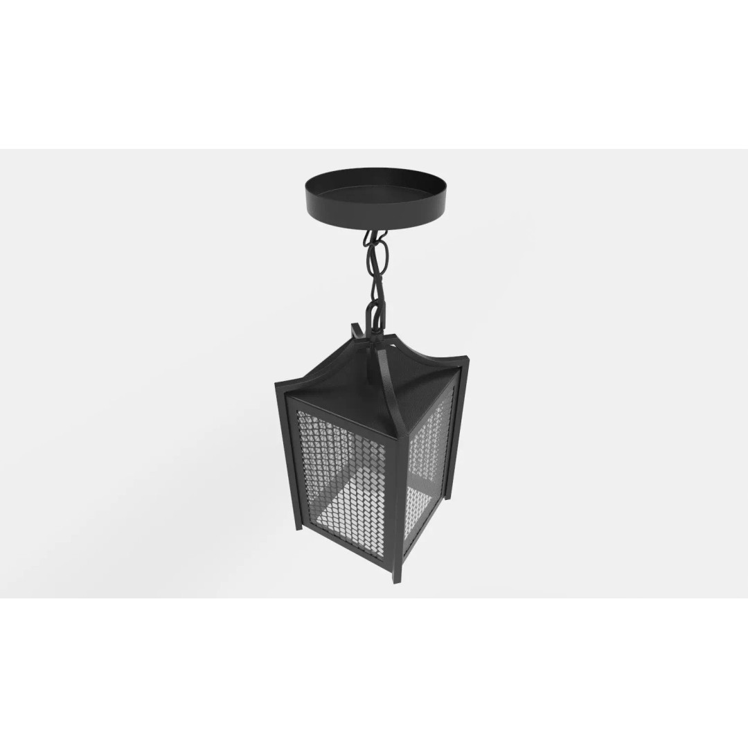 Contemporary Ceiling Pendant 3D Model – Modern Geometric Lamp, FBX, OBJ - View 4