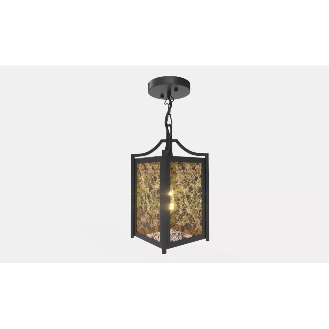 Contemporary Ceiling Pendant 3D Model – Modern Geometric Lamp, FBX, OBJ - View 5