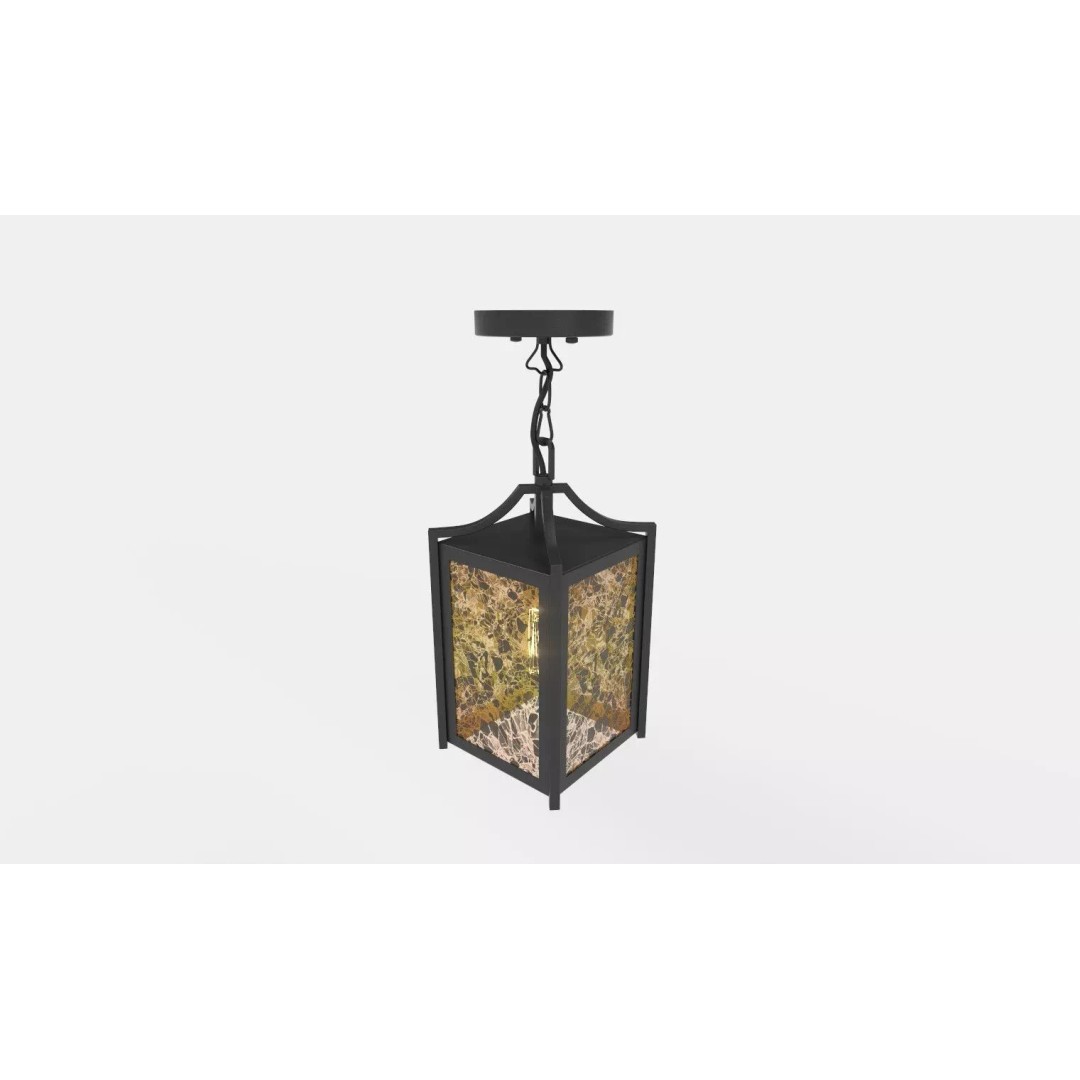 Contemporary Ceiling Pendant 3D Model – Modern Geometric Lamp, FBX, OBJ - View 9