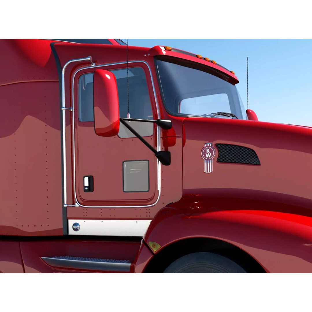 Kenworth T660 Flatbed 3D Model – High Poly Truck with Trailer, FBX, OBJ - View 25