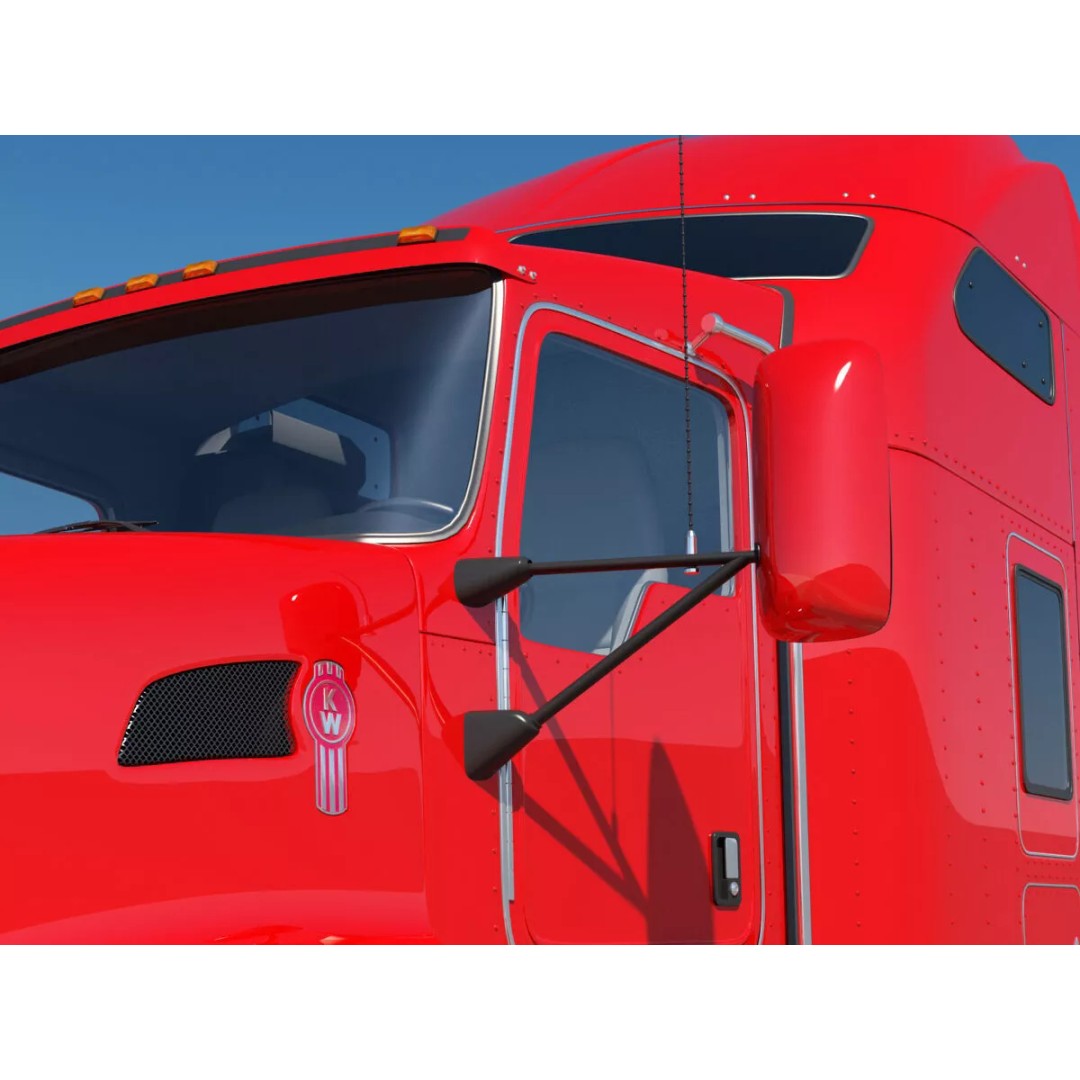 Kenworth T660 Flatbed 3D Model – High Poly Truck with Trailer, FBX, OBJ - View 26