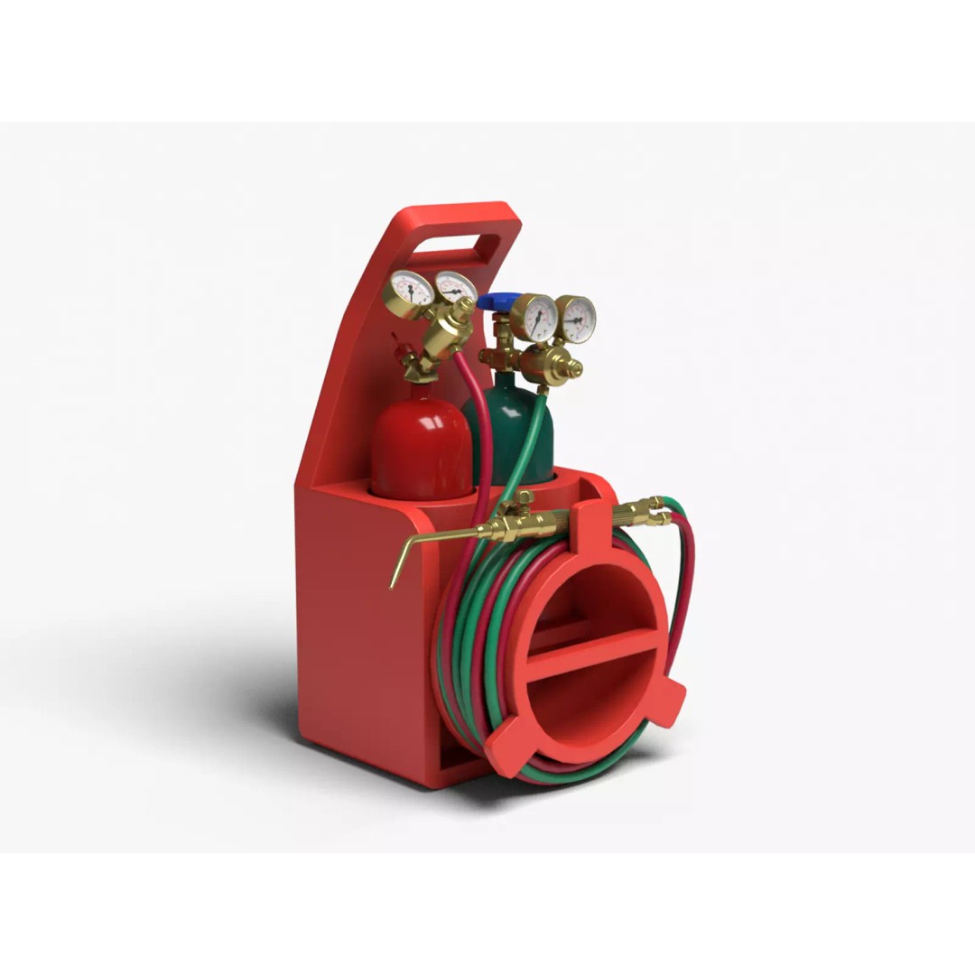 Oxyacetylene 3D Model – High Quality Industrial Tool, FBX, OBJ - View 2