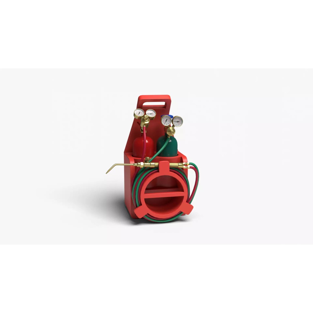 Oxyacetylene 3D Model – High Quality Industrial Tool, FBX, OBJ - View 4