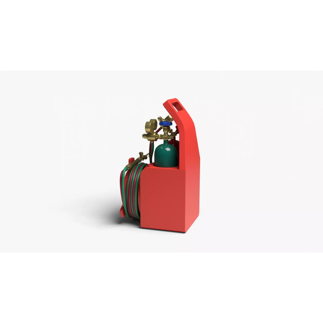 Oxyacetylene 3D Model – High Quality Industrial Tool, FBX, OBJ - View 8