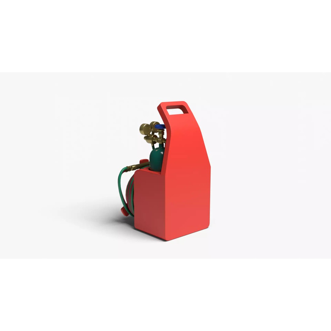 Oxyacetylene 3D Model – High Quality Industrial Tool, FBX, OBJ - View 9