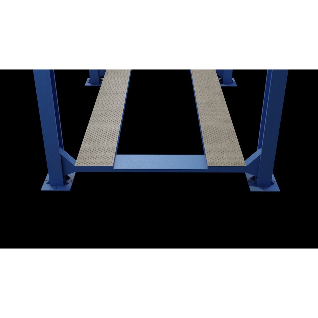 Car Lift 3D Model – Low Poly Industrial Asset, FBX, OBJ, PBR - View 15