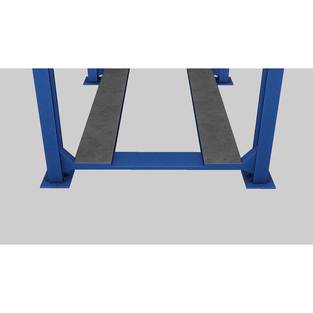 Car Lift 3D Model – Low Poly Industrial Asset, FBX, OBJ, PBR - View 16