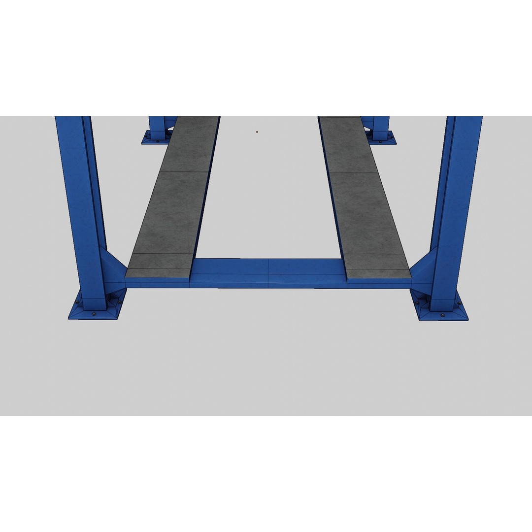 Car Lift 3D Model – Low Poly Industrial Asset, FBX, OBJ, PBR - View 17