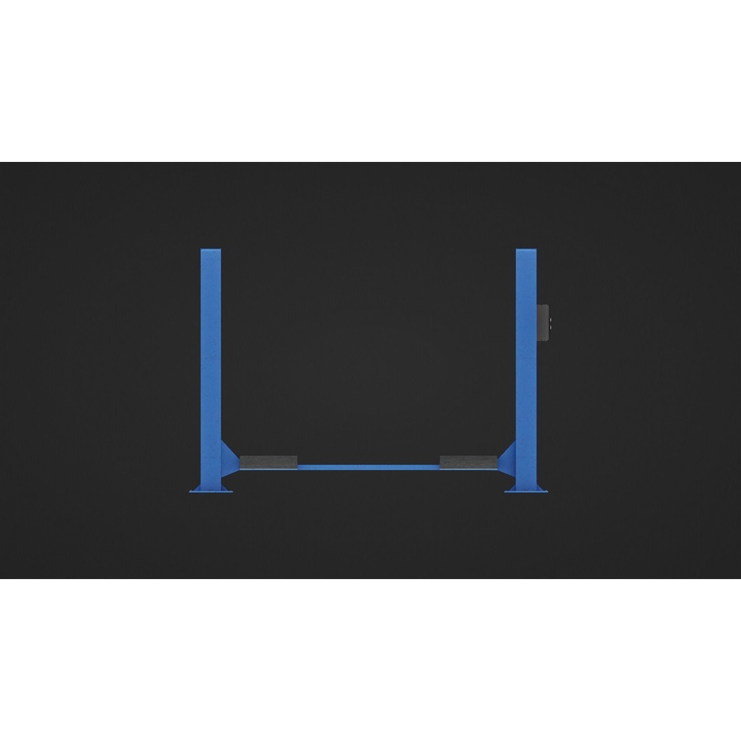 Car Lift 3D Model – Low Poly Industrial Asset, FBX, OBJ, PBR - View 22