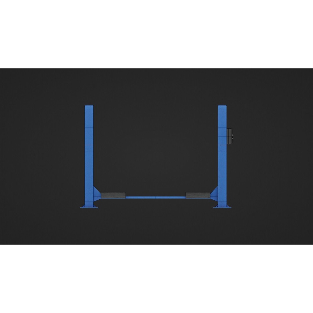 Car Lift 3D Model – Low Poly Industrial Asset, FBX, OBJ, PBR - View 23