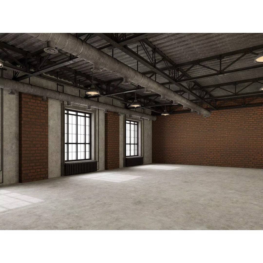 Industrial Loft Interior 3D Model – High Poly Scene, FBX, Blender, Cinema4D - View 3