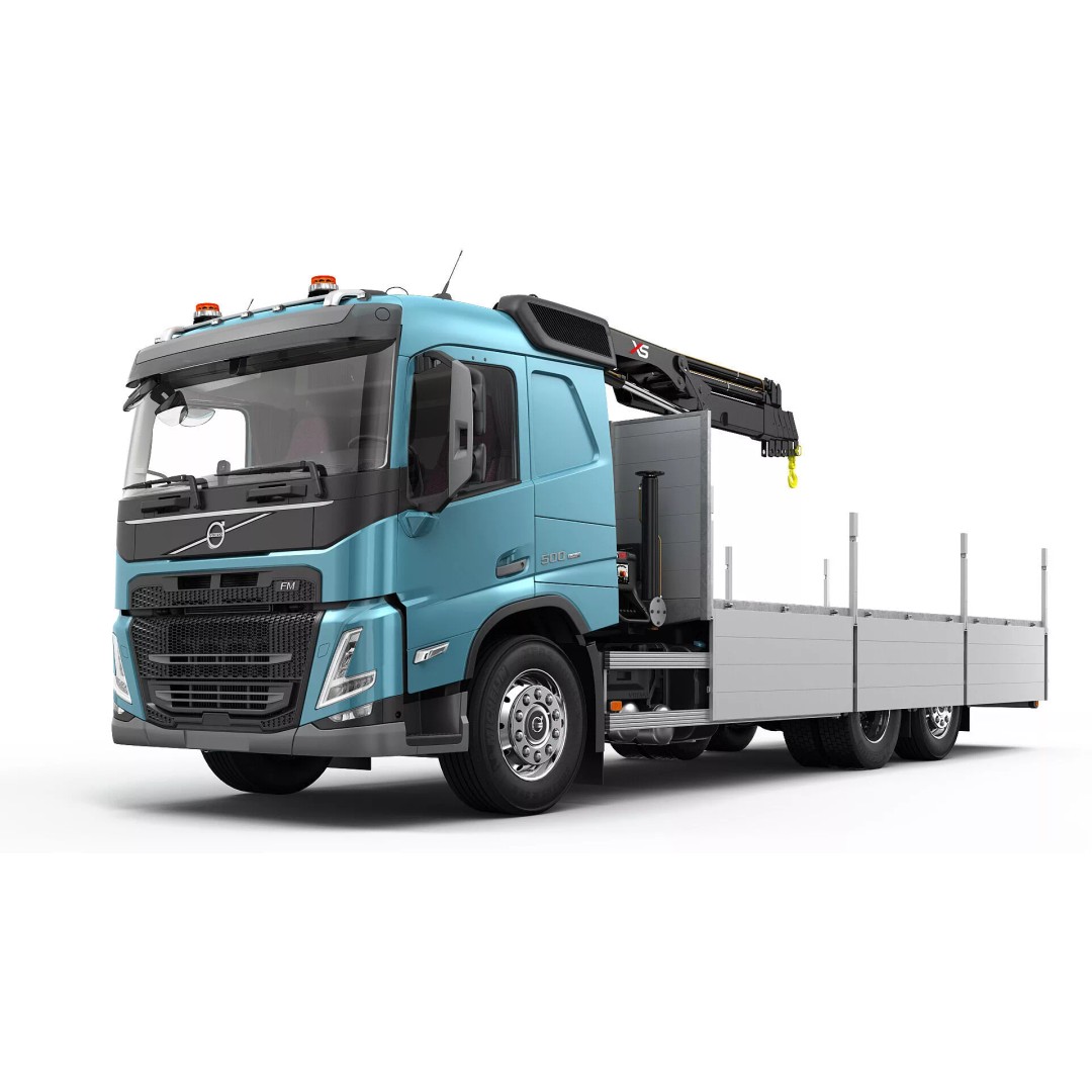 Volvo FM 2020 Crane 3D Model – High Poly Game Asset, FBX, OBJ - View 11