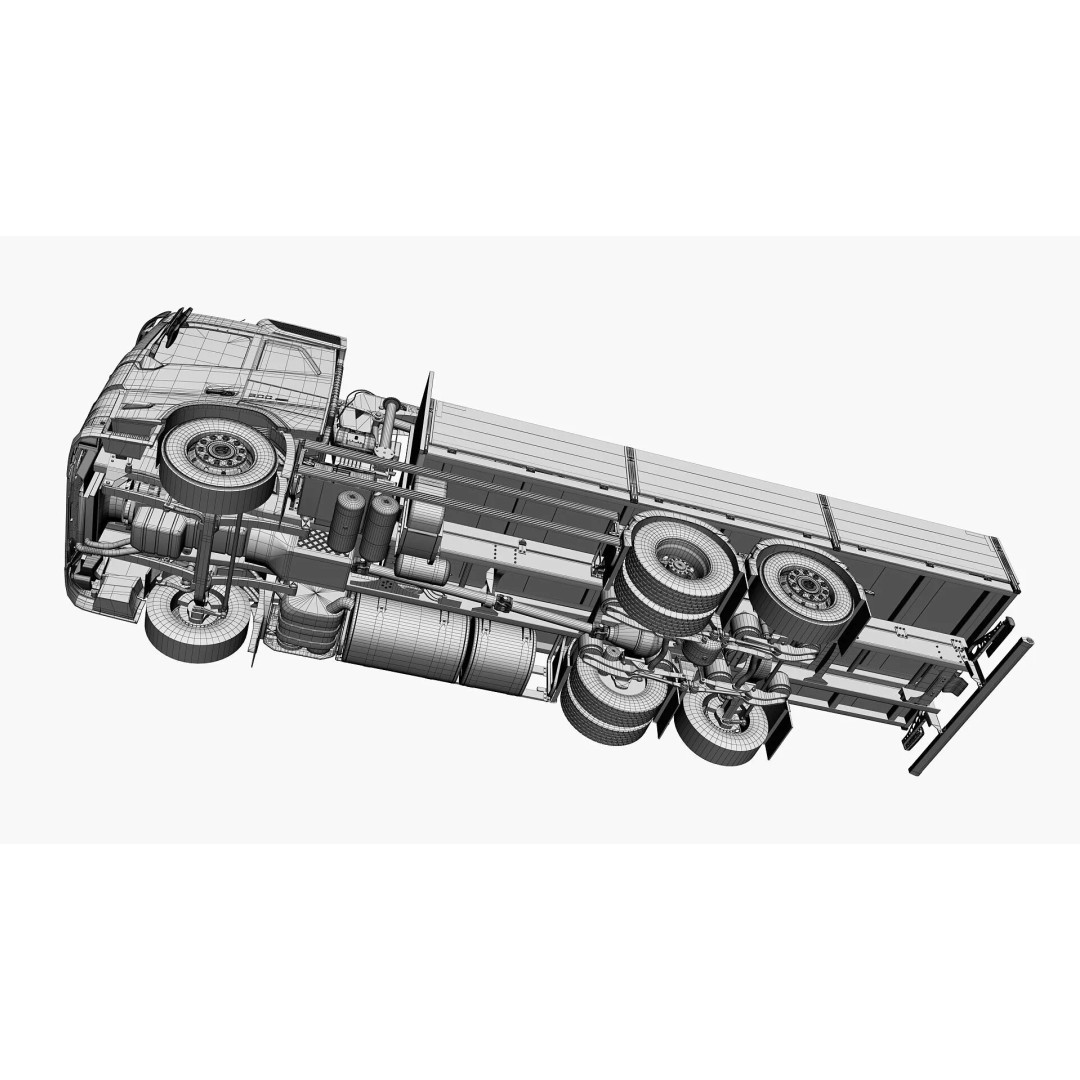 Volvo FM 2020 Crane 3D Model – High Poly Game Asset, FBX, OBJ - View 51