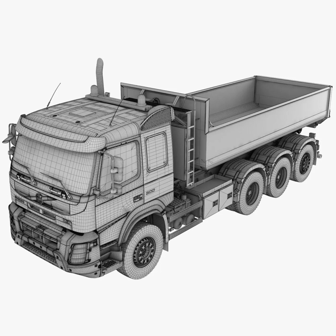 Volvo FMX MULTILIFT 3D Model – Rigged Truck with Animated Platform - View 52