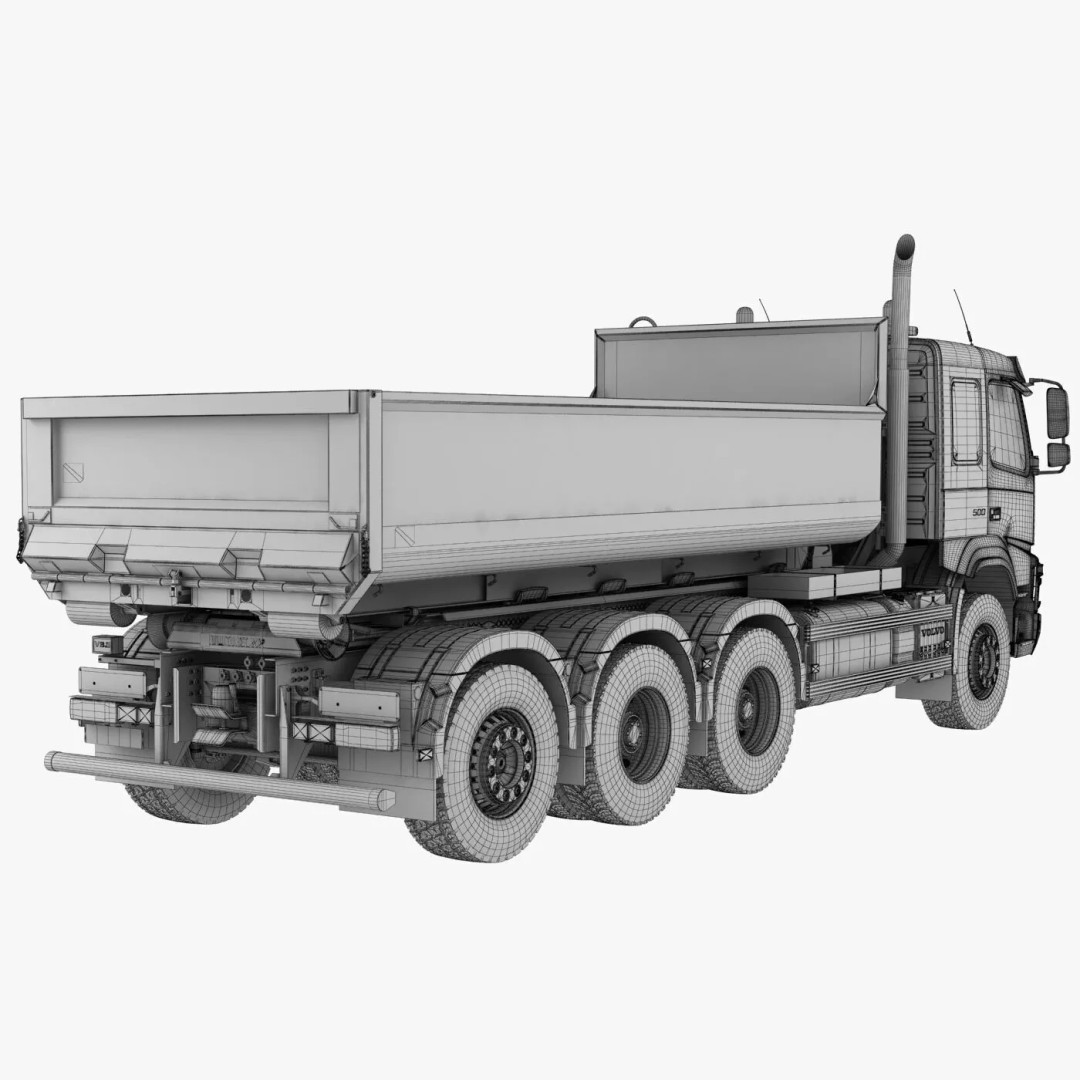 Volvo FMX MULTILIFT 3D Model – Rigged Truck with Animated Platform - View 53