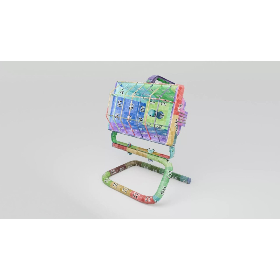 Small Construction Light 3D Model – Low Poly PBR Asset, FBX - View 3