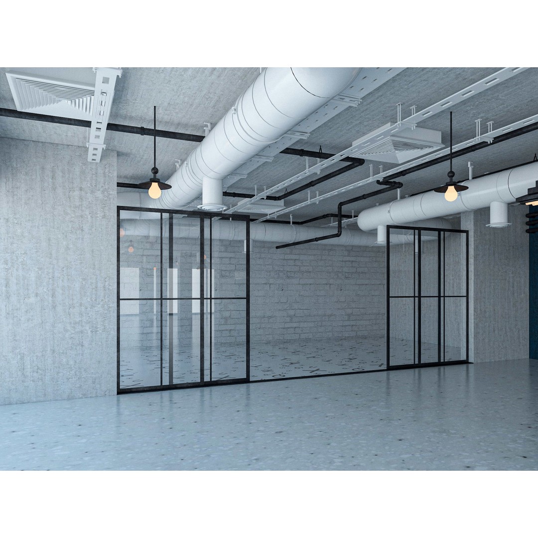 Loft Office Interior 3D Model – Industrial Design, Cinema4D, Vray - View 11