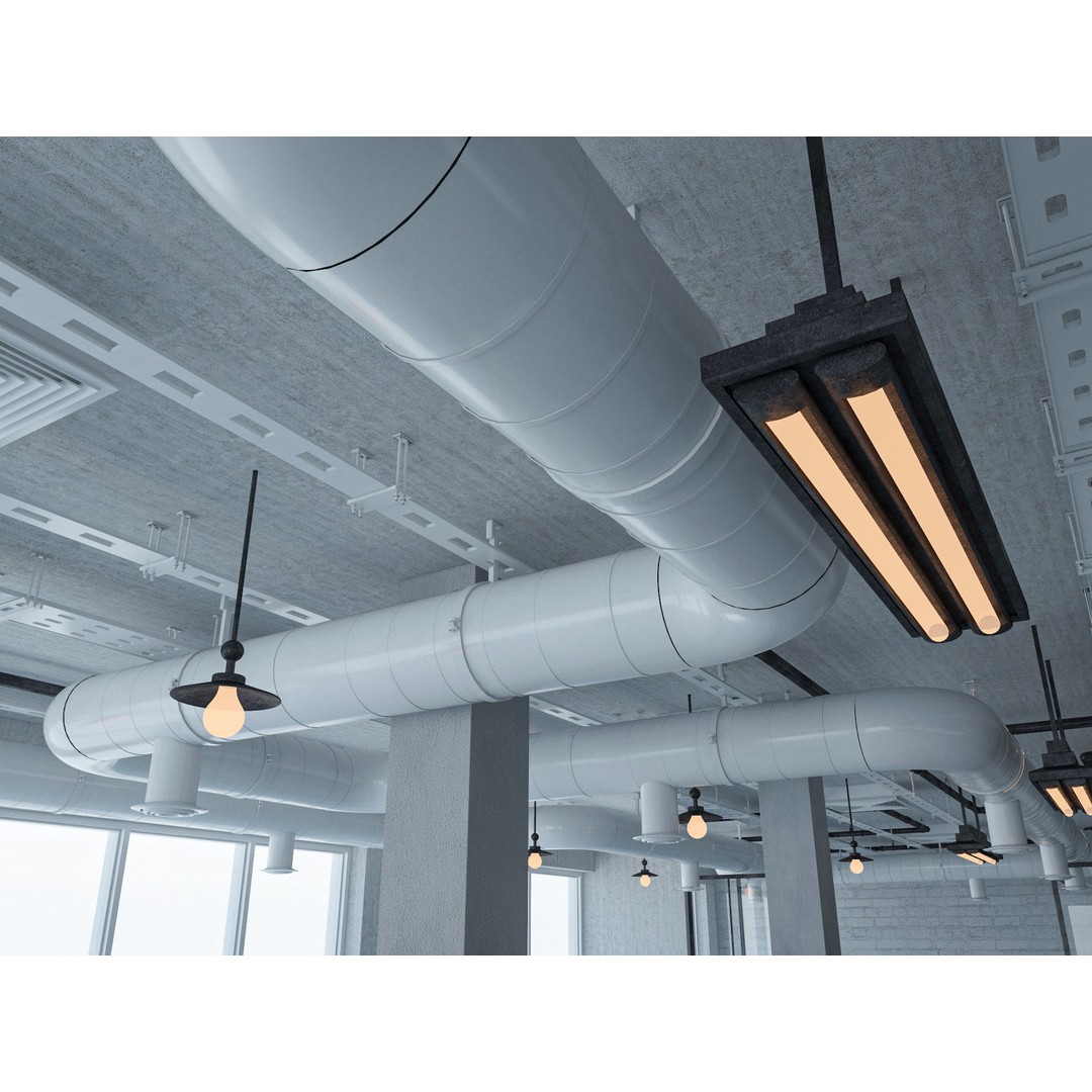 Loft Office Interior 3D Model – Industrial Design, Cinema4D, Vray - View 13