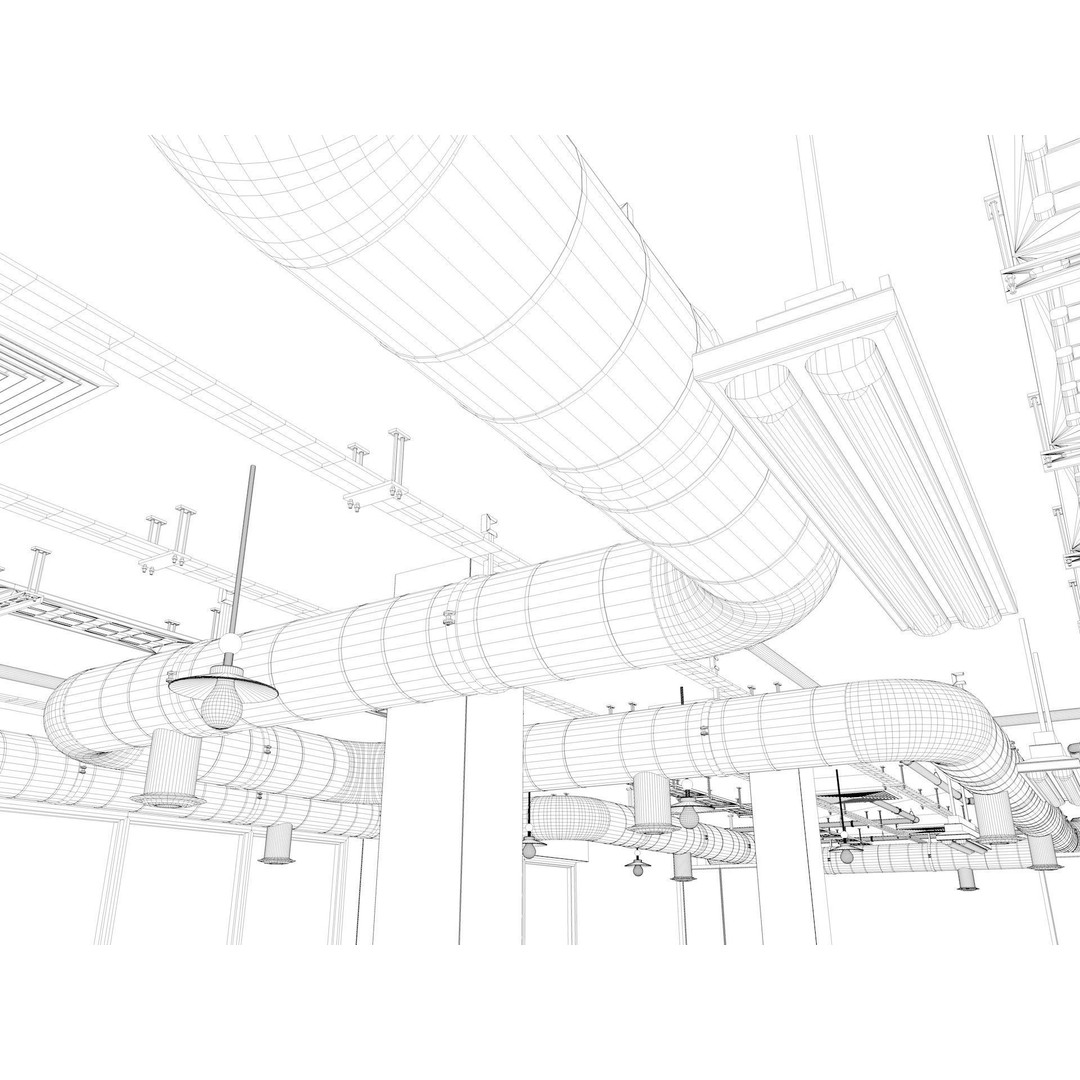 Loft Office Interior 3D Model – Industrial Design, Cinema4D, Vray - View 17