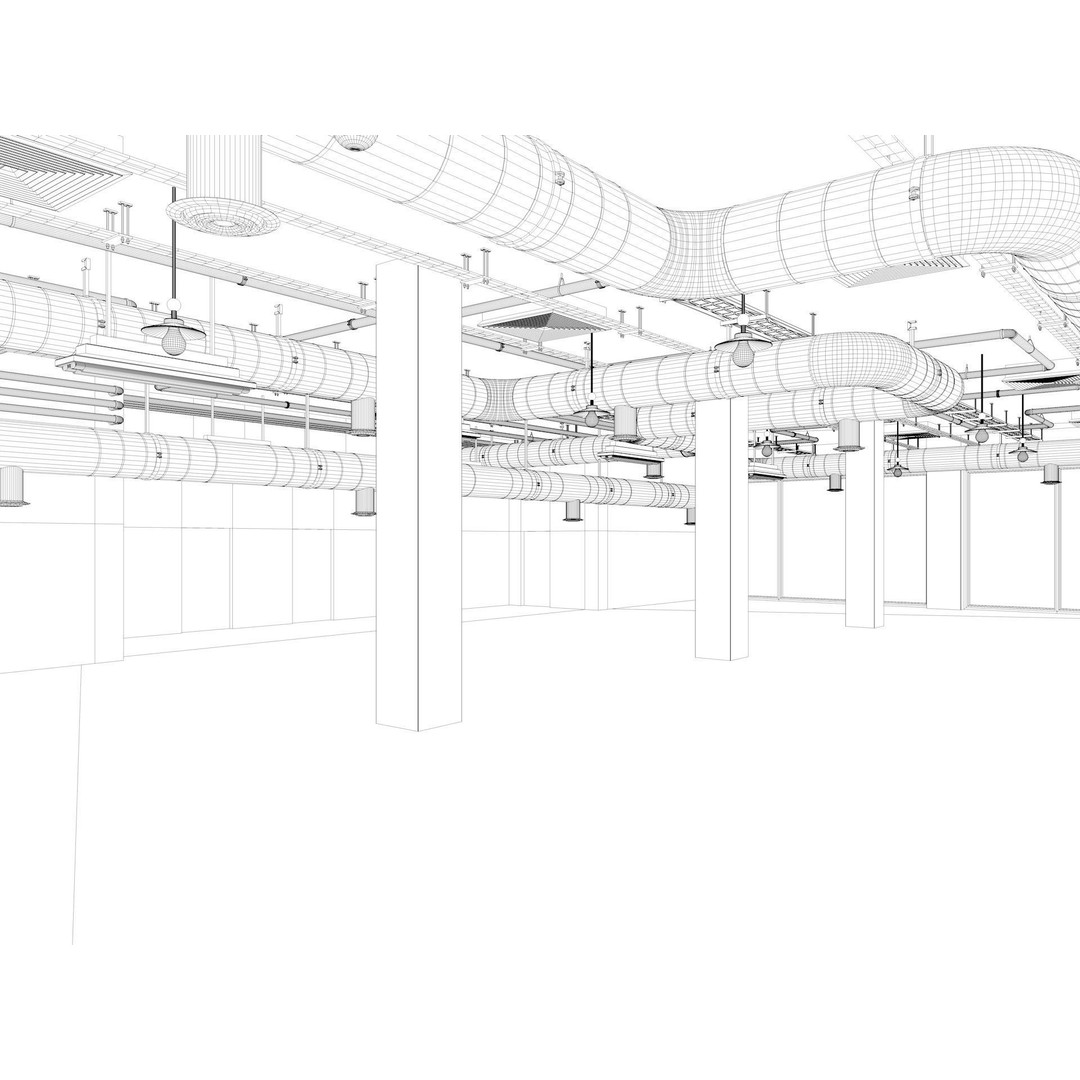 Loft Office Interior 3D Model – Industrial Design, Cinema4D, Vray - View 21