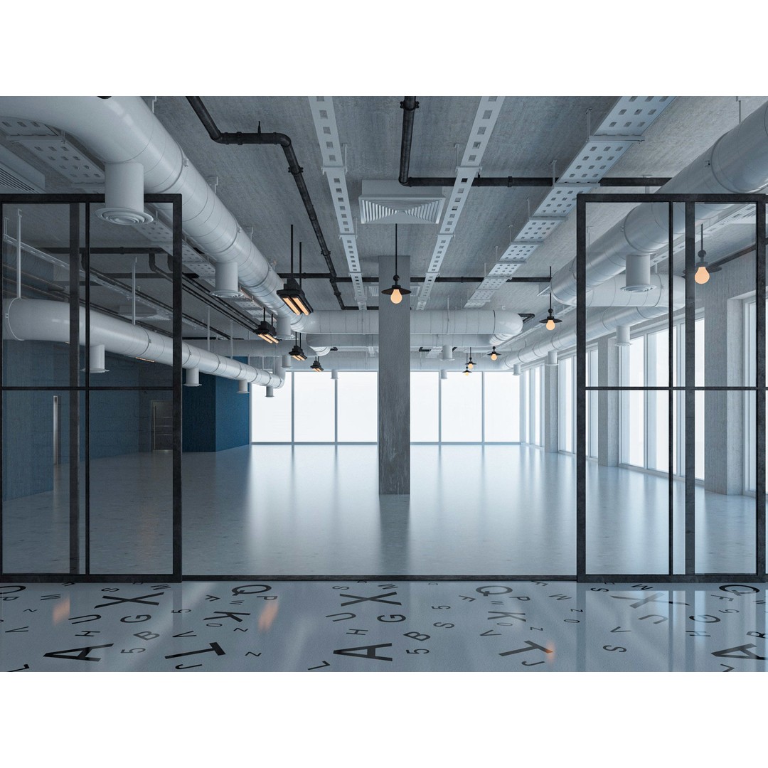 Loft Office Interior 3D Model – Industrial Design, Cinema4D, Vray - View 3