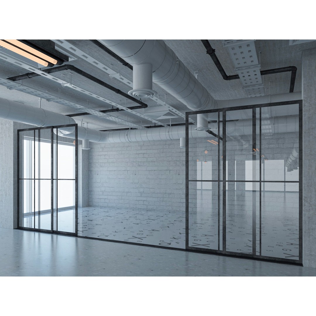 Loft Office Interior 3D Model – Industrial Design, Cinema4D, Vray - View 7