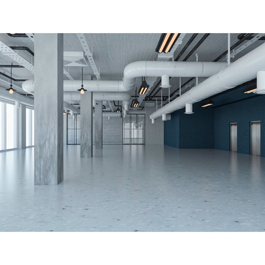 Loft Office Interior 3D Model – Industrial Design, Cinema4D, Vray - View 8