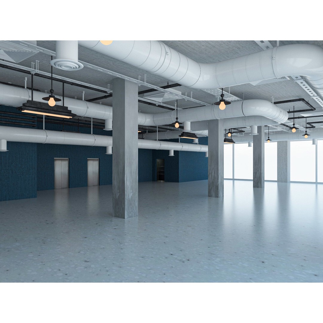 Loft Office Interior 3D Model – Industrial Design, Cinema4D, Vray - View 9