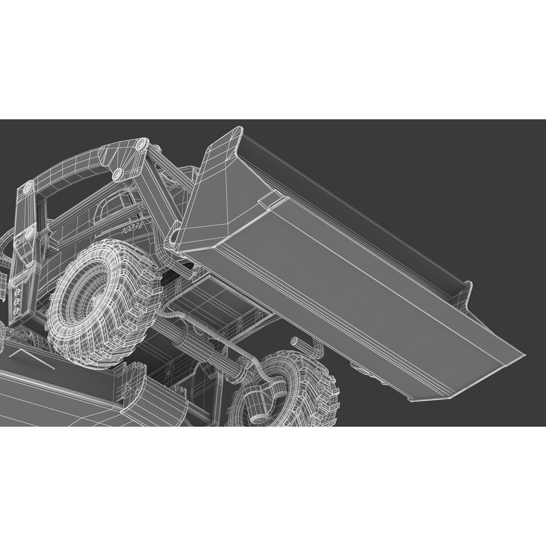 John Deere 1023E Sub-Compact Tractor 3D Model – Complete Parts, FBX, OBJ