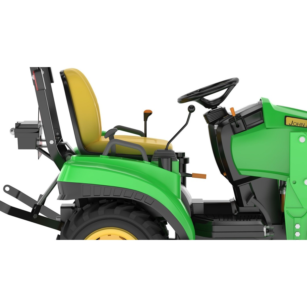 John Deere 1023E Sub-Compact Tractor 3D Model – Complete Parts, FBX, OBJ - View 15