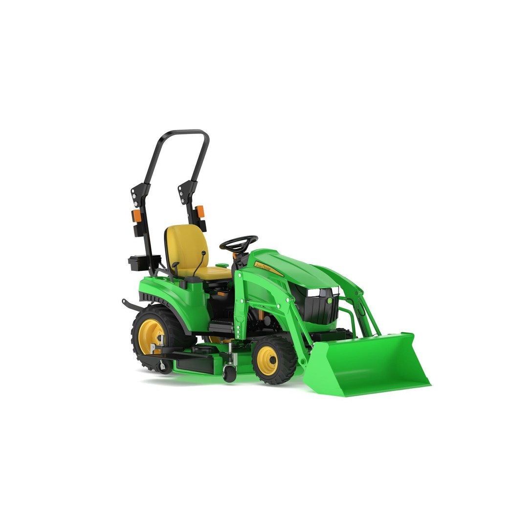 John Deere 1023E Sub-Compact Tractor 3D Model – Complete Parts, FBX, OBJ - View 4