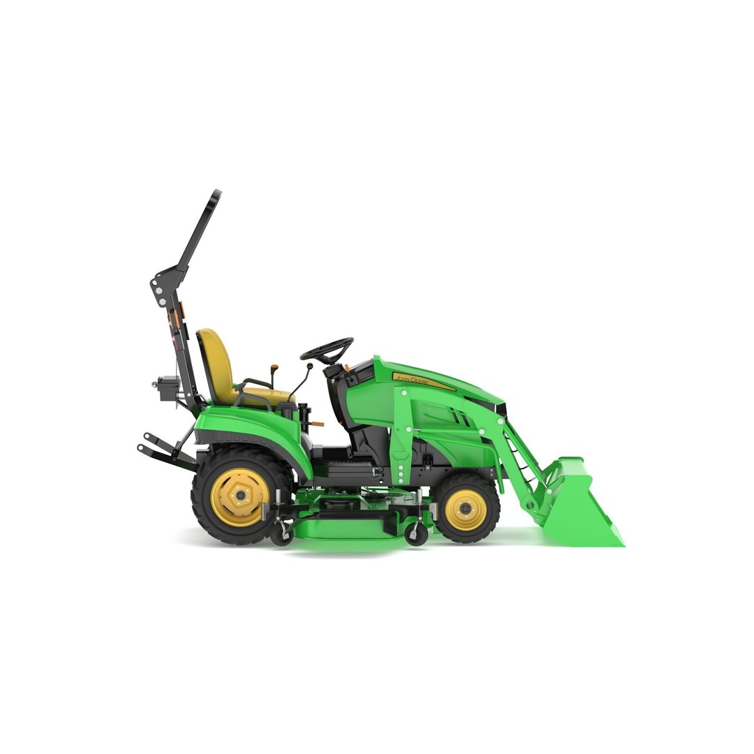John Deere 1023E Sub-Compact Tractor 3D Model – Complete Parts, FBX, OBJ - View 5