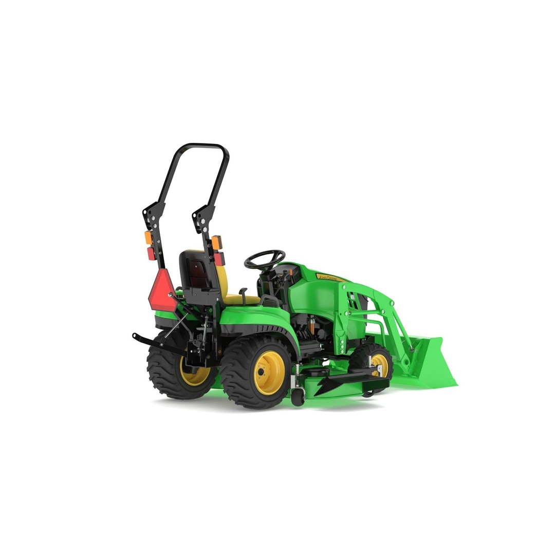 John Deere 1023E Sub-Compact Tractor 3D Model – Complete Parts, FBX, OBJ - View 6