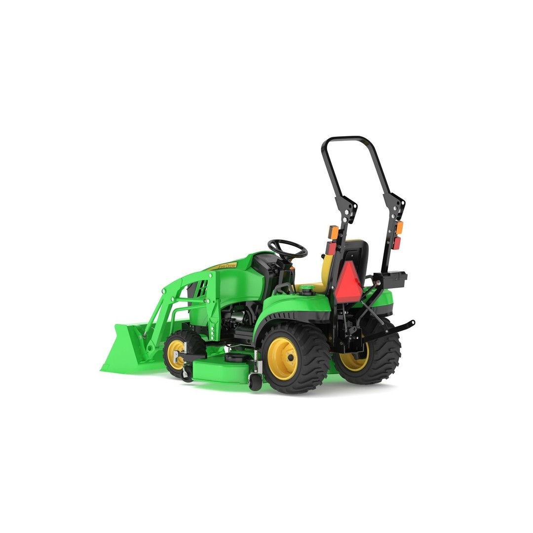 John Deere 1023E Sub-Compact Tractor 3D Model – Complete Parts, FBX, OBJ - View 8