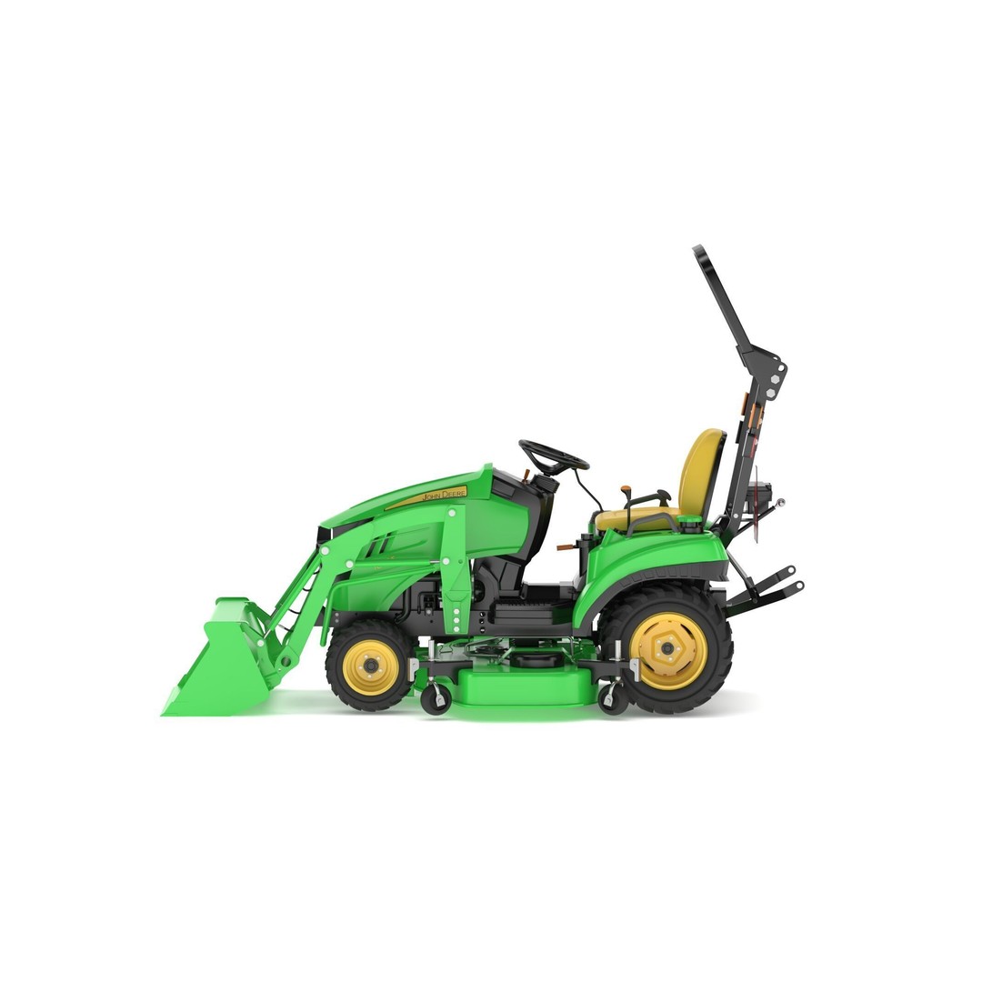 John Deere 1023E Sub-Compact Tractor 3D Model – Complete Parts, FBX, OBJ - View 9