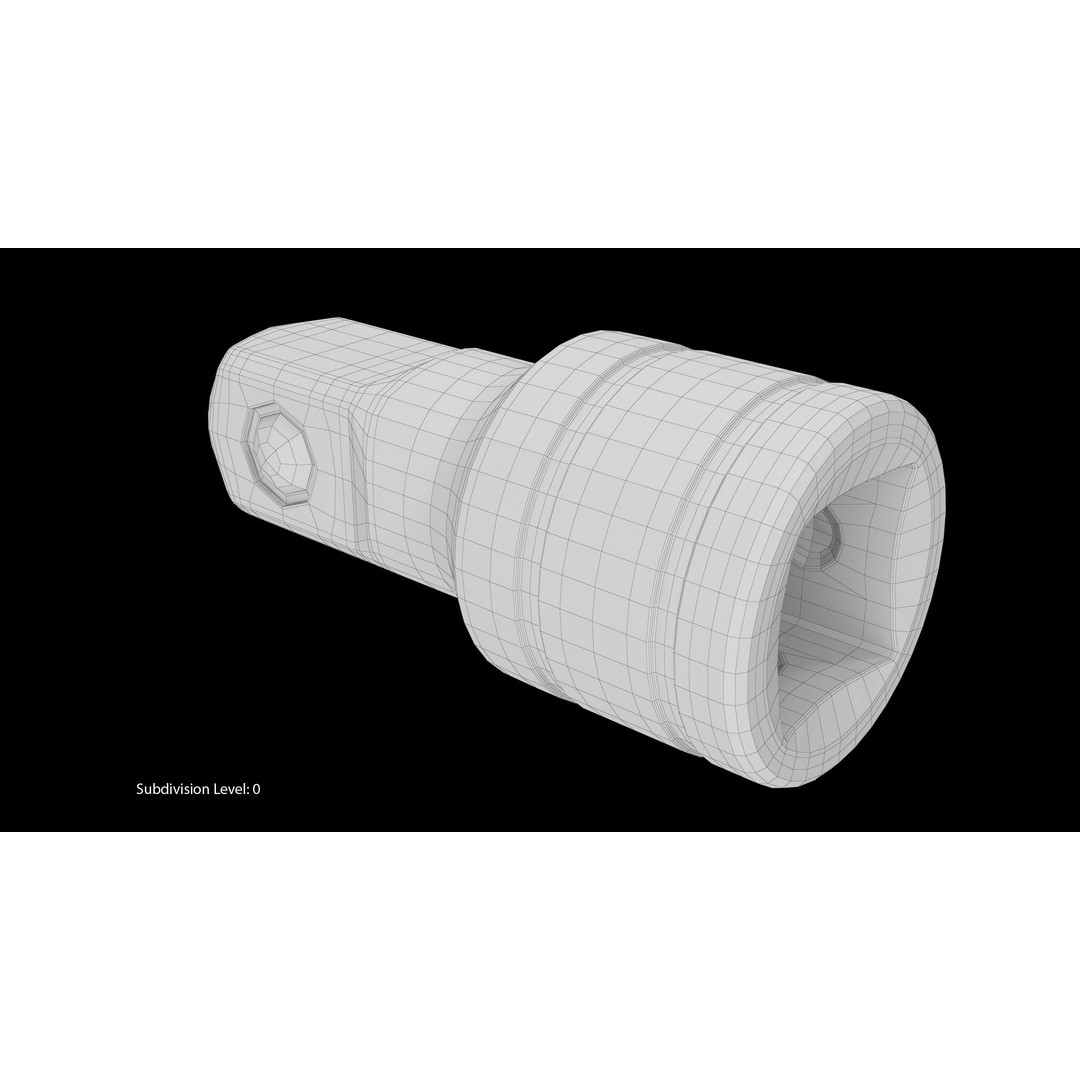 Socket Tool FX1 3D Model – Low Poly PBR Industrial Tool, FBX, OBJ - View 16