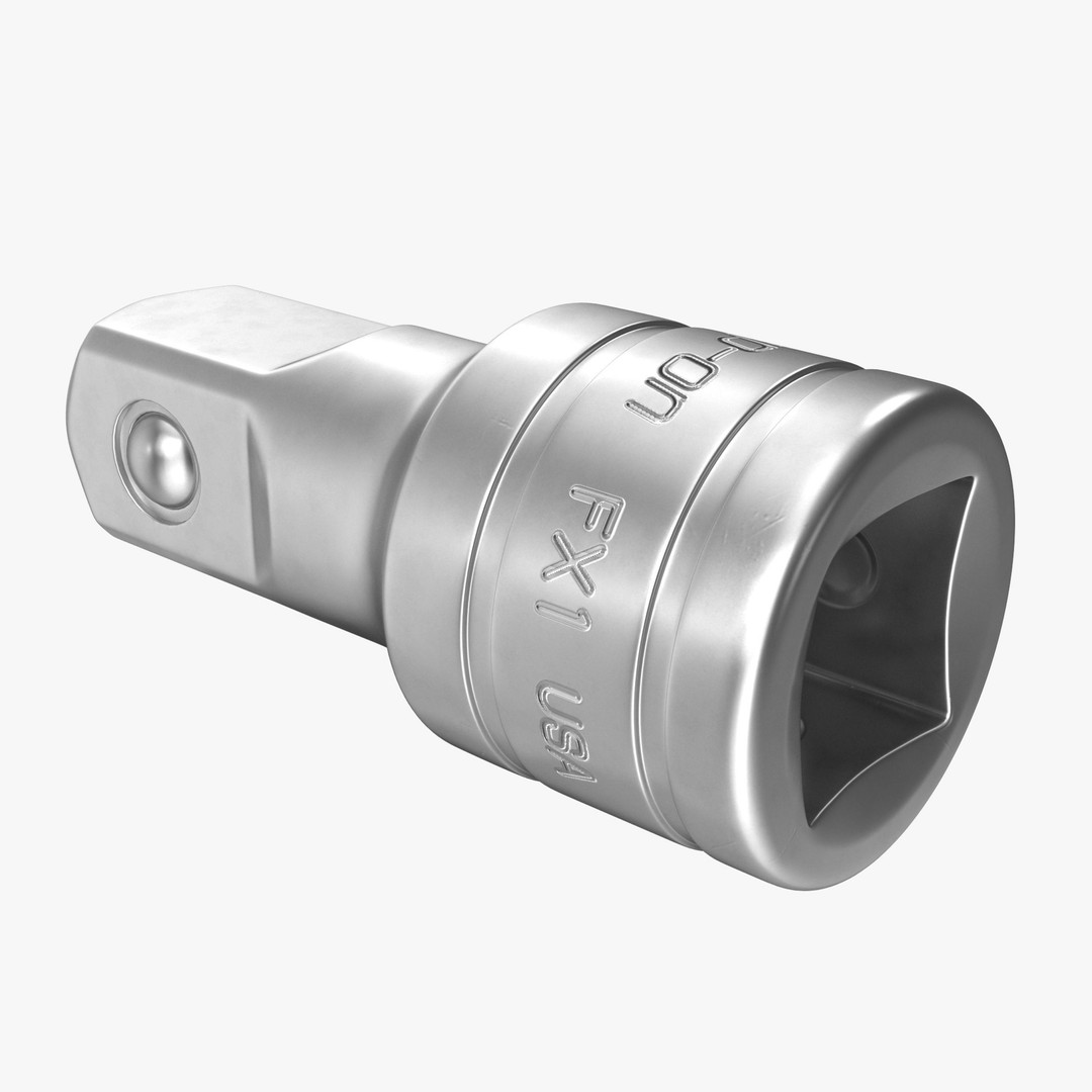 Socket Tool FX1 3D Model – Low Poly PBR Industrial Tool, FBX, OBJ - View 7