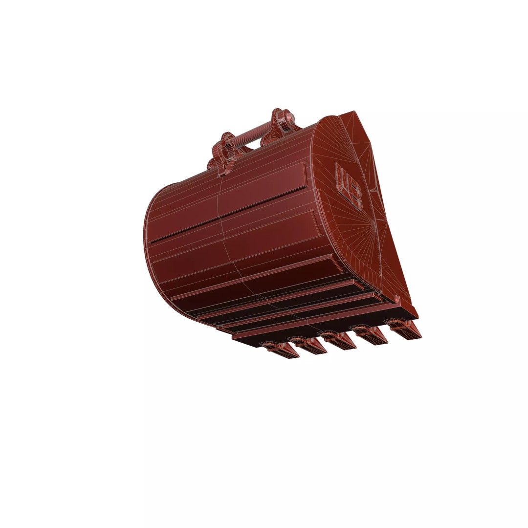 WB Excavator 3D Model – Heavy-Duty Bucket, PBR Textures, FBX