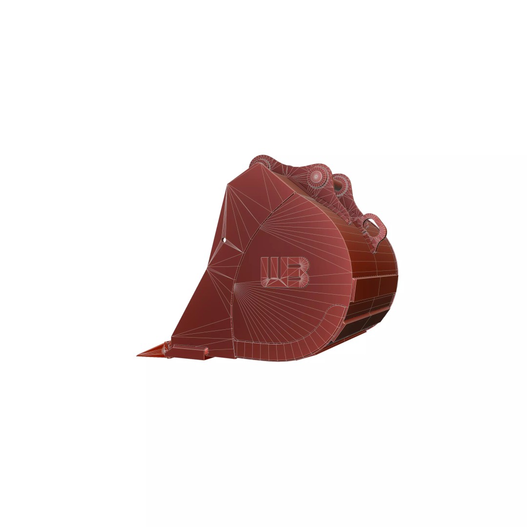 WB Excavator 3D Model – Heavy-Duty Bucket, PBR Textures, FBX - View 10