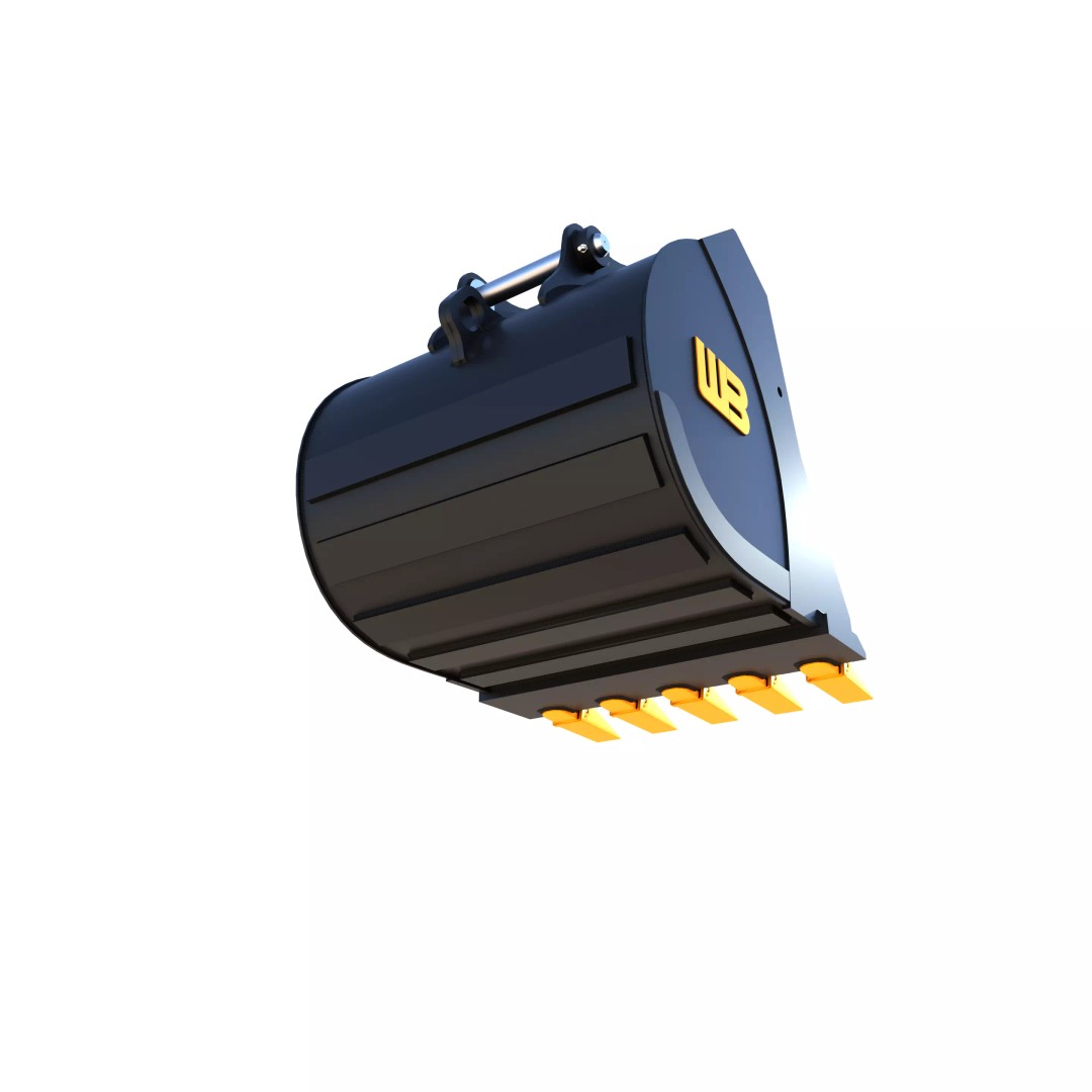 WB Excavator 3D Model – Heavy-Duty Bucket, PBR Textures, FBX - View 3